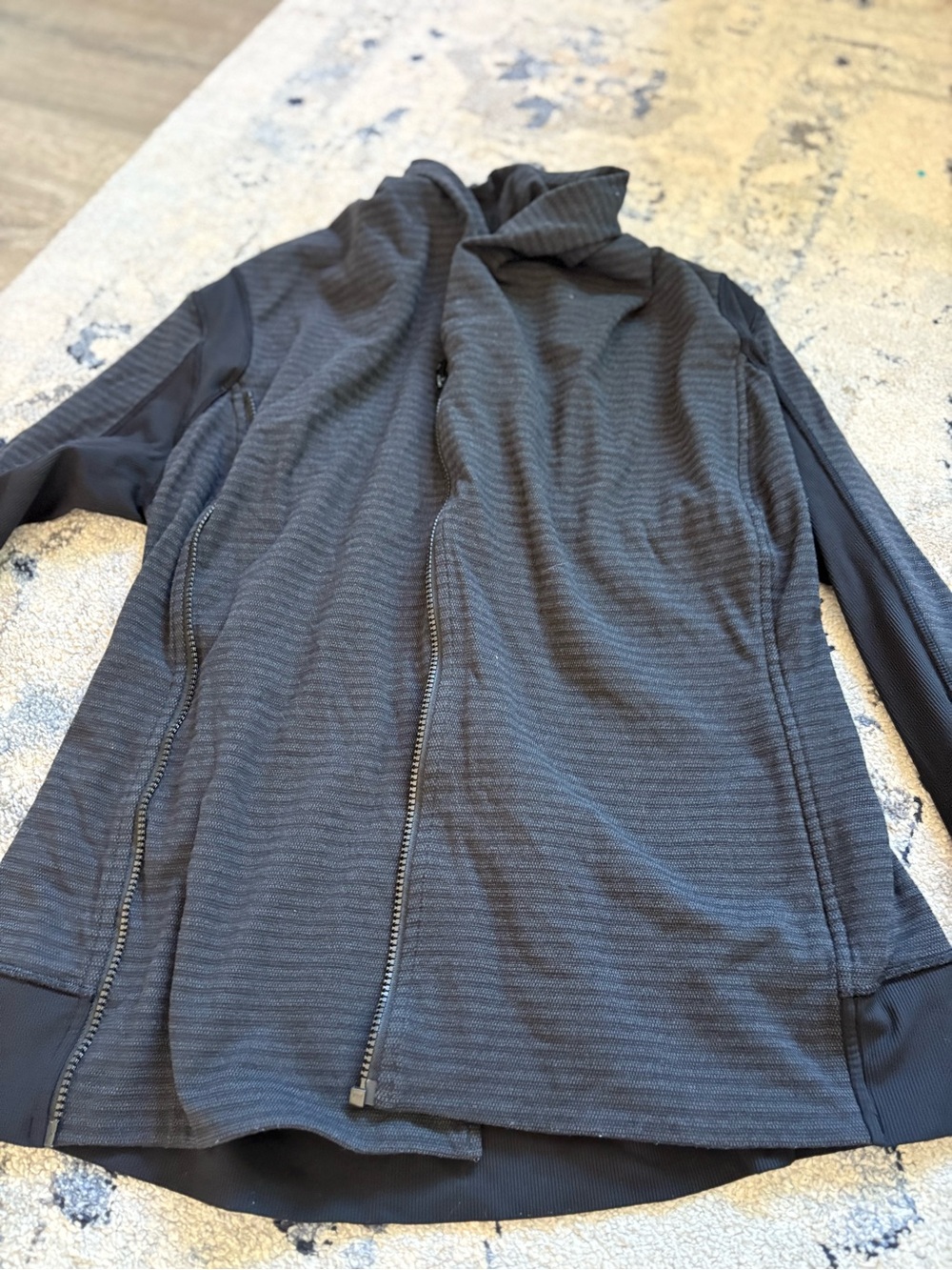 lululemon athletica Black Striped Full-Zip Jacket